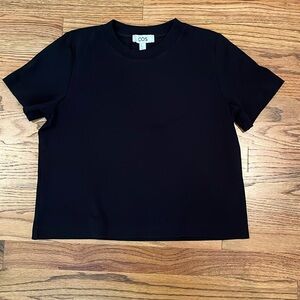 COS CLASSIC BLACK COTTON TEE SHIRT SIZE SMALL